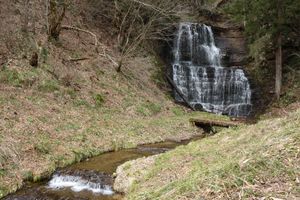 오탄자와폭포(五反沢大滝)는 폭포를 지나 산후지온천(山ふじ温泉) 중간에 있는 임도를 오르면 폭포 위에 도착한다.