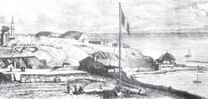 1856년 쿠스텐제 항구. 카미유 알라르의 그림