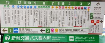 반다이구치 버스터미널 표지판, 2016년 6월