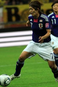 2011년 FIFA 여자 월드컵에서 활약하는 안도 고즈에