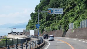 효고현 아와지시·스모토시 경계 부근(사전 통행 규제 구간)(2020년 7월 촬영)