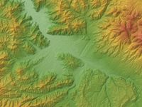 우에다 분지의 지형