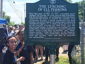 테네시주 멤피스에 있는 엘 퍼슨스 역사 표지판 헌정식