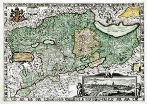 1638년 베른 영토 지도