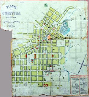 1894년 쿠리치바 지도