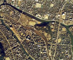 도쿠시마성의 항공사진, 1974년 촬영