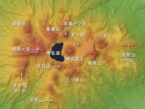 정상부 지형도와 해설 무표시 이미지