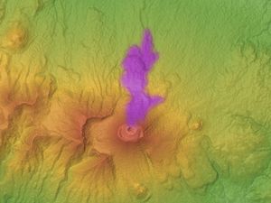 오니오시다시 용암류의 범위