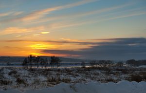 2012년 1월 모스크바 강 근처 일몰