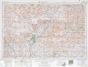 1958년 미 육군 지도 제작국(AMS) 지도에 표시된 승덕(承德, Ch'eng-te (Jehol))
