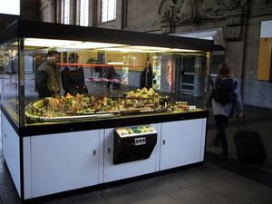 독일의 동전 작동식 모형 기차 레이아웃