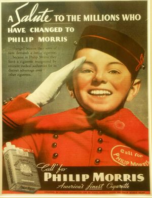 20세기 초 필립 모리스 담배 광고