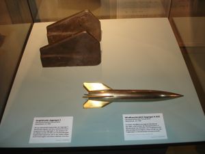 베를린의 독일 기술 박물관에 있는 A4의 풍동 모델