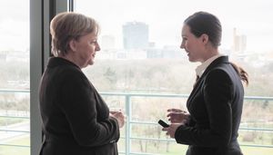 2020년 2월 19일 마린과 앙겔라 메르켈 독일 총리