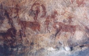 빔베트카 암굴 유적에 그려진 벽화