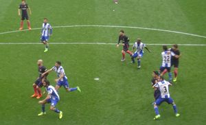 2016-17 시즌 데포르티보와 바르셀로나 간의 경기.