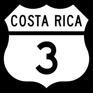 코스타리카 국도 3호선 표지
