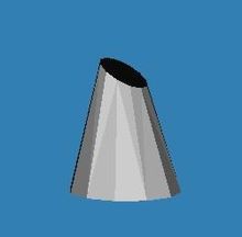 경사진 평면으로 잘린 원뿔