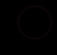 전자 자기 에너지 계산에 나타나는 루프 예시. 이러한 루프 적분은 발산(무한대) 문제를 일으킨다.