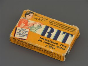 20세기 중반 멕시코산 RIT 브랜드 염료, 오브헤토 박물관의 상설 전시품