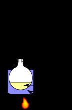 화학 반응을 가열하기 위한 실험실 환류 장치