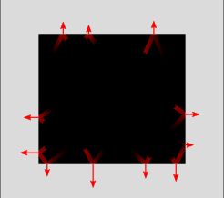 입자의 움직임을 선으로 나타낸 그림.