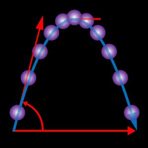 포물선 운동 도표