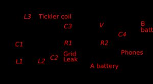 단일 진공관 암스트롱 재생 수신기 회로