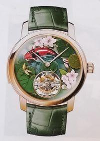 레 카비노티에}} (투르비용과 미닛 리피터를 탑재한 컴플리케이션 모델. 에나멜 장식 문자판.)