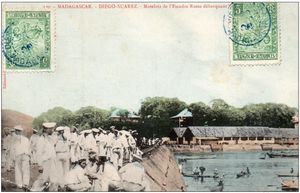 1904년 12월 노시베에 상륙한 발트 함대의 선원들