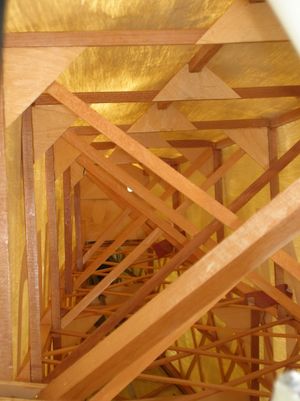 피셔 FP-202 코알라}}의 목재로 만든 천으로 덮인 동체 내부 구조