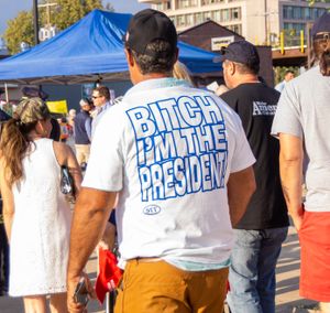 2019년 8월 15일, 뉴햄프셔주 맨체스터 집회에 참가한 트럼프 지지자