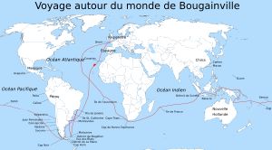 당시 프랑스식 이름으로 표기된 항해 지도