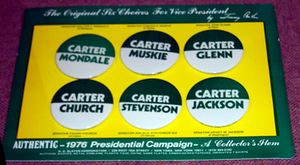 카터의 부통령 후보 선택 버튼