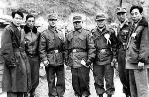 5·16 군사정변 주요 인물들. 채명신은 오른쪽에서 두 번째, 박정희는 왼쪽에서 두 번째