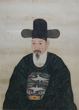 청풍부원군 김우명 (1619-1675) 명성왕후의 아버지로, 홍수의 변 사건으로 인해 정치적으로 실각하고 곧이어 병사하였다.