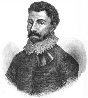 1587년경 드레이크의 초상화, Cassell's illustrated history of England에서 발췌