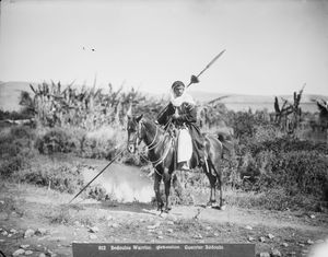 1898년에서 1914년 사이에 촬영된 베두인 전사