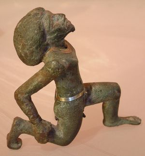 람세스 2세(제19왕조) 시대(기원전 1279~1213년) 리비아 리부 베르베르족을 묘사한 이집트 조각상. (루브르 박물관, 파리)