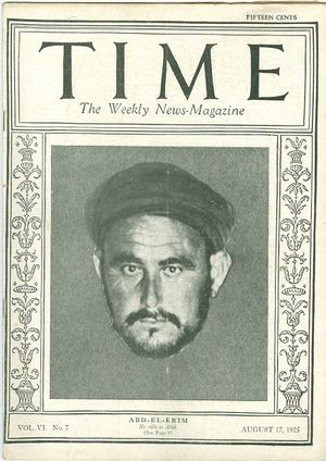 1925년 타임 잡지에 실린 압드 엘 크림