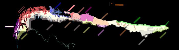 칠레의 힙스패닉 시대 원주민 분포