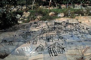 베돌리나 지도와 그 윤곽, 기원전 6-4세기