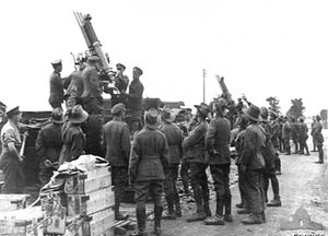 1917년 8월 29일 모르벡의 영국군 대공포}}