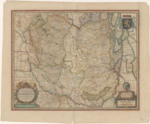 Novissima et Accuratissima Brabantiae Ducatus Tabula (브라반트 공국의 가장 새롭고 정확한 지도); 헨드릭 혼디우스(Hendrik Hondius) 작, 1629년