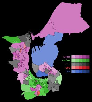 2019년 시의회 선거 당선 정당별 선거구