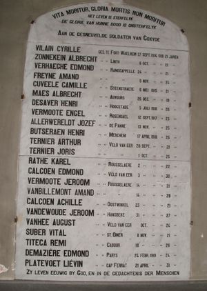 콕사이데의 제1차 세계 대전 전사자 기념비