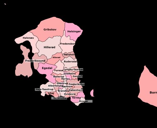 덴마크 수도 지역의 지방 자치체