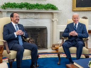 2024년 10월 30일, 백악관 집무실에서 조 바이든 미국 대통령과 만난 니코스 흐리스토둘리디스