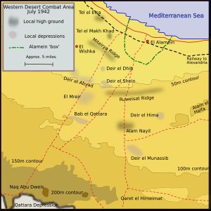 알람 엘 할파 전투 지형도, 1942년 8월