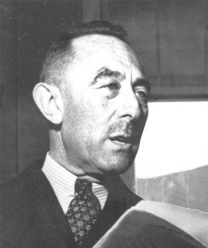 브레튼우즈 회의에서 연설하는 벨기에의 재무장관 카미유 휘트